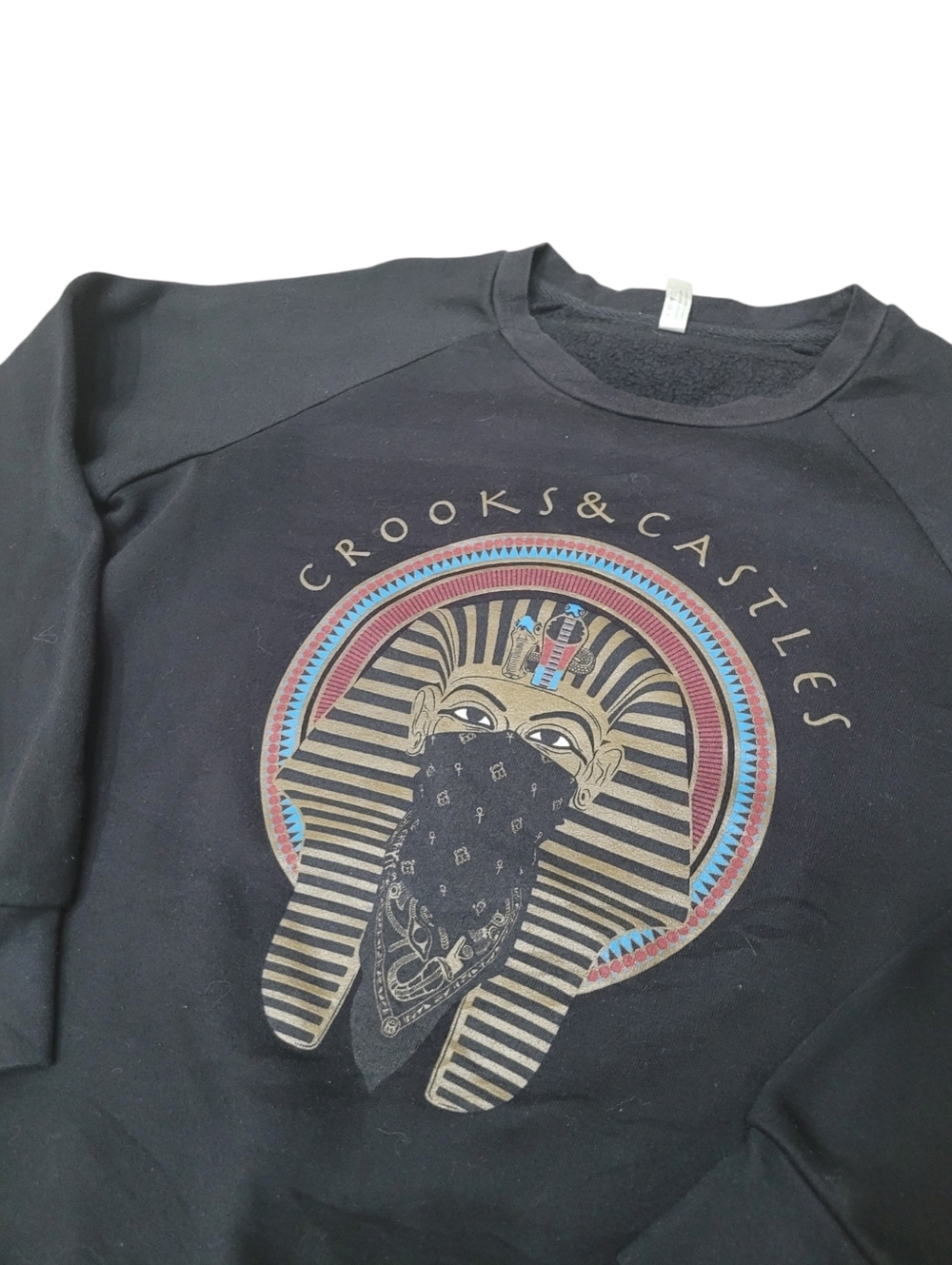 Crooks & Castles Pharaoh Black Sweatshirt Streetwear Top Size: Small